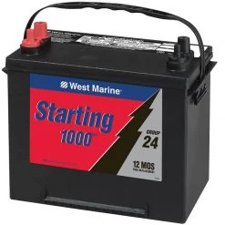 WEST MARINE Marine Batteries Flooded Marine Starting Battery, 1000MCA, Group 24