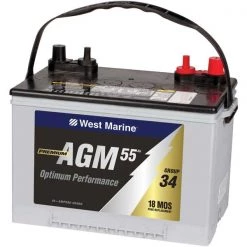 WEST MARINE Marine Batteries High Cranking Power AGM Battery