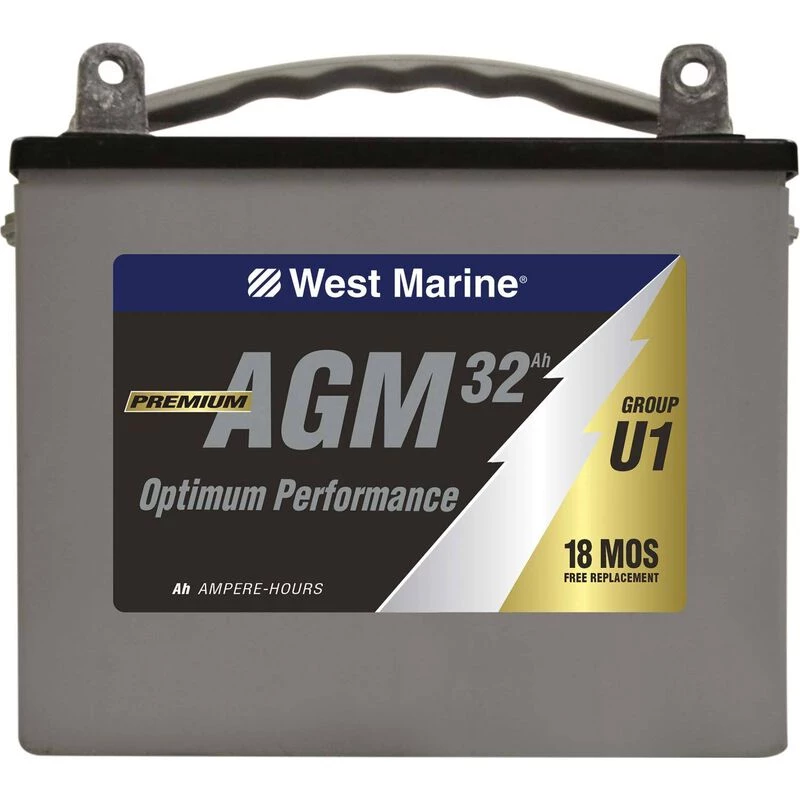 WEST MARINE Marine Batteries Group U-1 Dual-Purpose AGM Battery 32 Amp Hours 4 WEST MARINE Marine Batteries Group U-1 Dual-Purpose AGM Battery 32 Amp Hours - Image 2