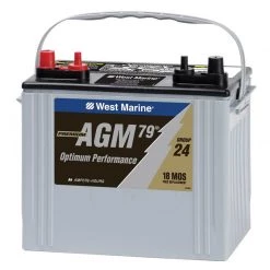 WEST MARINE Marine Batteries Group 24 Dual-Purpose AGM Battery, 79 Amp Hours