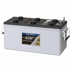 WEST MARINE Marine Batteries L Terminal Dual-Purpose AGM Battery, 198 Amp Hours, Group 4D