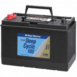WEST MARINE Marine Batteries Deep Cycle Flooded Marine Battery, 105 Amp Hours, Group 31