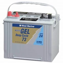WEST MARINE Marine Batteries Group 24 Gel Deep Cycle Marine Gel Battery, 73 Amp Hours