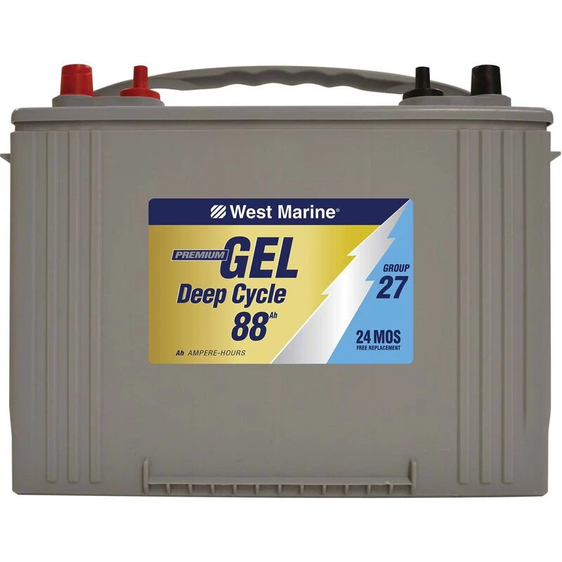 WEST MARINE Marine Batteries Group 27 Deep Cycle Marine Gel Battery, 88 Amp Hours 4 WEST MARINE Marine Batteries Group 27 Deep Cycle Marine Gel Battery, 88 Amp Hours - Image 2
