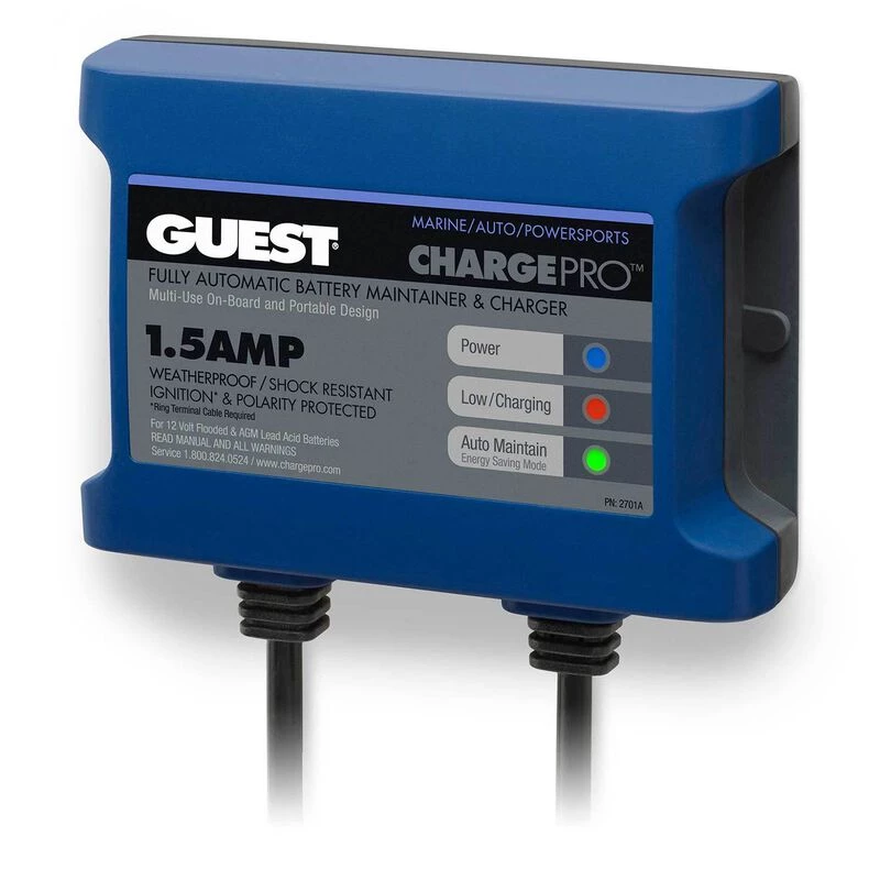 GUEST Marine Battery Chargers 1.5 Amp ChargePro Maintainer 3 GUEST Marine Battery Chargers 1.5 Amp ChargePro Maintainer