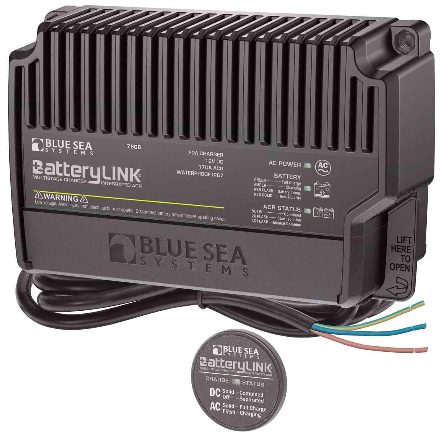 BLUE SEA SYSTEMS Marine Battery Chargers 20A BatteryLink® Charger - Bare Wire (Universal) 3 BLUE SEA SYSTEMS Marine Battery Chargers 20A BatteryLink® Charger - Bare Wire (Universal)