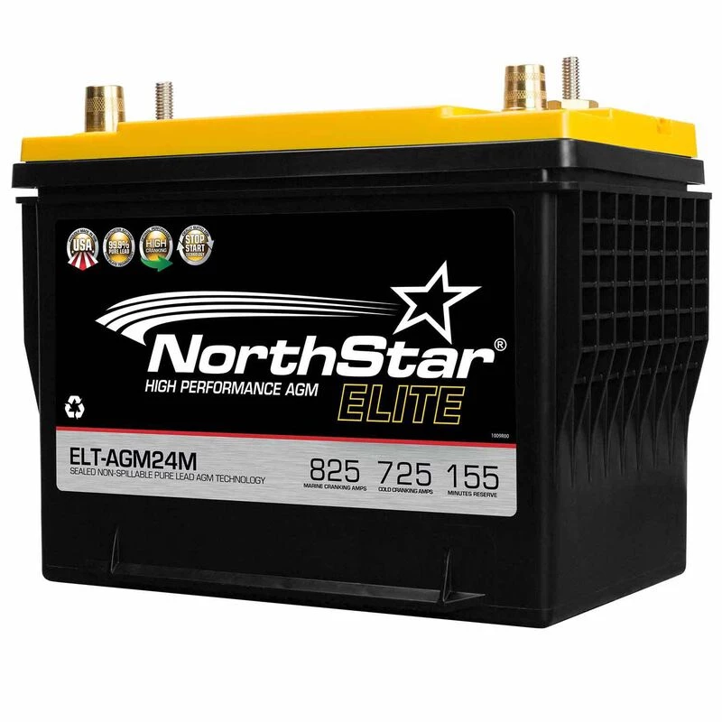 NORTHSTAR BATTERY Marine Batteries Elite High Performance Pure Lead 24M AGM Battery With SAE/Threaded Terminals 3 NORTHSTAR BATTERY Marine Batteries Elite High Performance Pure Lead 24M AGM Battery With SAE/Threaded Terminals