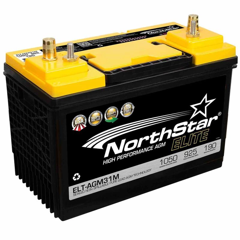 NORTHSTAR BATTERY Marine Batteries Elite High Performance Pure Lead 31M AGM Battery With SAE/Threaded Terminals 4 NORTHSTAR BATTERY Marine Batteries Elite High Performance Pure Lead 31M AGM Battery With SAE/Threaded Terminals - Image 2