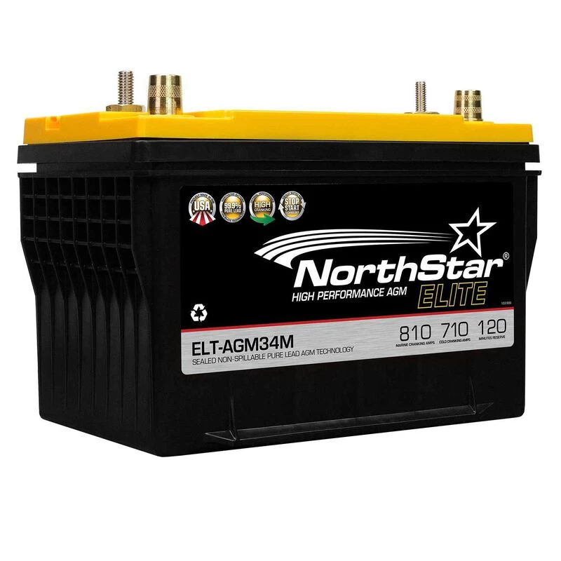 NORTHSTAR BATTERY Marine Batteries Elite High Performance Pure Lead 34M AGM Battery With SAE/Threaded Terminals 5 NORTHSTAR BATTERY Marine Batteries Elite High Performance Pure Lead 34M AGM Battery With SAE/Threaded Terminals - Image 3