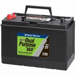 WEST MARINE Marine Batteries Dual-Purpose Flooded Marine Battery, 860 MCA, Group 31