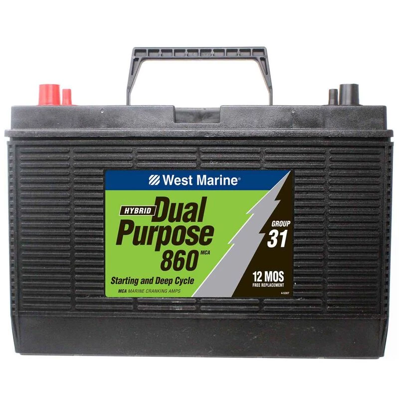 WEST MARINE Marine Batteries Dual-Purpose Flooded Marine Battery, 860 MCA, Group 31 4 WEST MARINE Marine Batteries Dual-Purpose Flooded Marine Battery, 860 MCA, Group 31 - Image 2