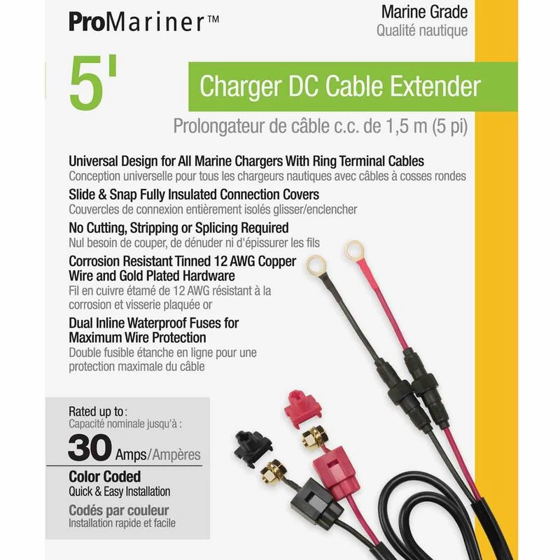 PROMARINER Marine Battery Chargers 5' Charger DC Cable Extender 6 PROMARINER Marine Battery Chargers 5' Charger DC Cable Extender - Image 4