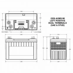 ODYSSEY Marine Batteries Group 31 Dual-Purpose AGM Battery, 103 Amp Hours 9 ODYSSEY Marine Batteries Group 31 Dual-Purpose AGM Battery, 103 Amp Hours -Marine Batteries Soldes 2022 20084570 4