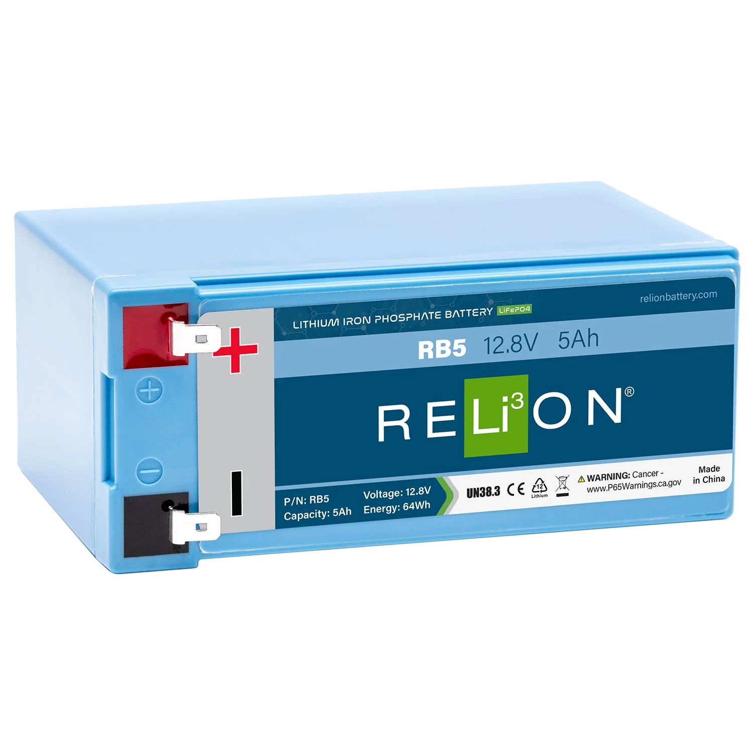 RELION Marine Batteries RB5 Lithium Deep Cycle Battery, 12.8V, 5Ah 3 RELION Marine Batteries RB5 Lithium Deep Cycle Battery, 12.8V, 5Ah
