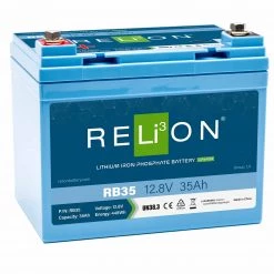 RELION Marine Batteries RB35 Lithium Deep Cycle Battery, 12.8V, 35Ah