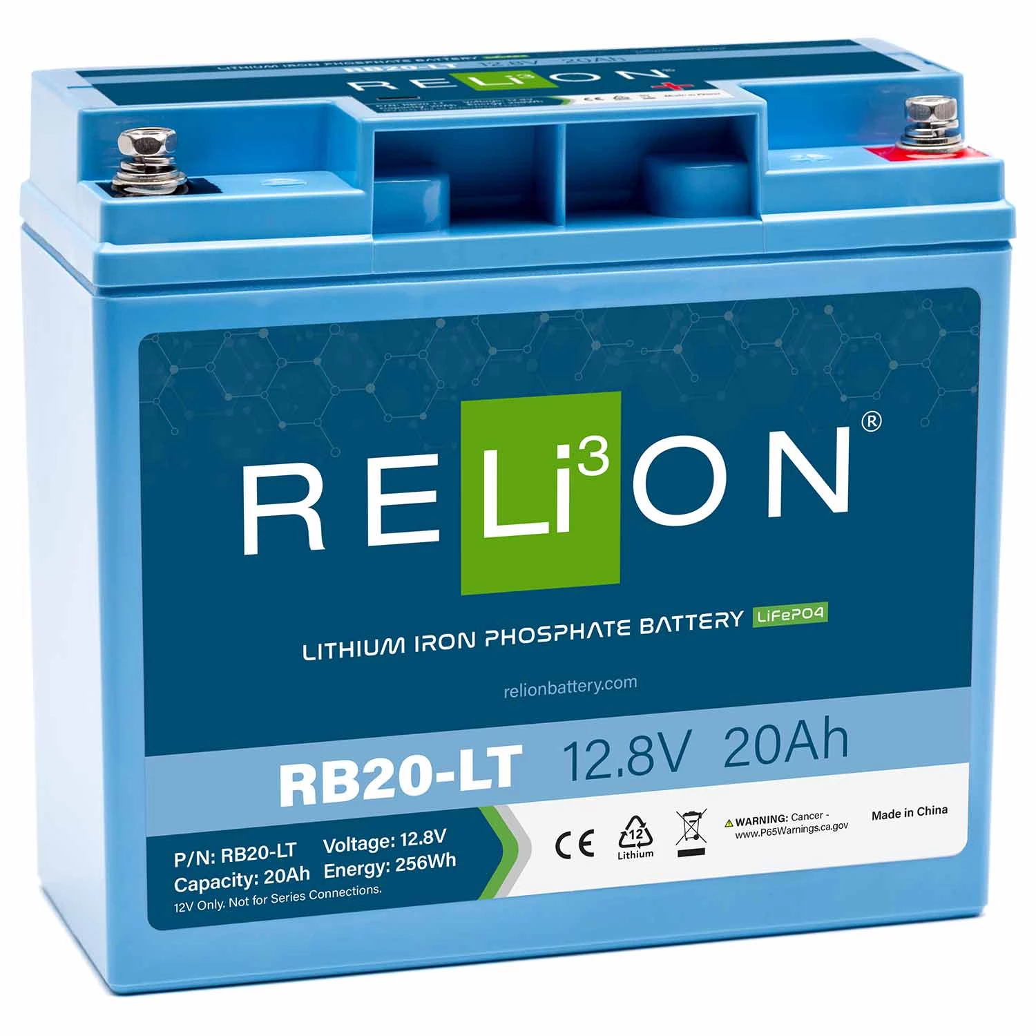 RELION Marine Batteries RB20-LT Lithium Deep Cycle Battery, 12.8V, 20Ah 3 RELION Marine Batteries RB20-LT Lithium Deep Cycle Battery, 12.8V, 20Ah